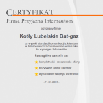 Certyfikat firmy przyjaznej internautom.